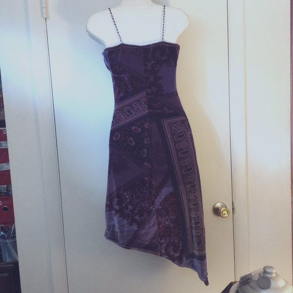 Vintage Rare Beaded Chain Spaghetti Straps Sexy Dress - Picture 10 of 12